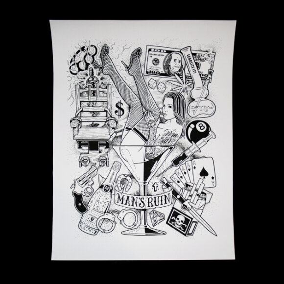REBEL8 - Mans Ruin Poster