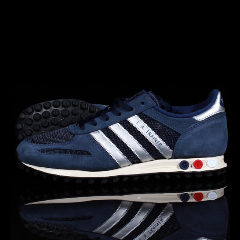 pause Bedstefar person Adidas - LA Trainer Sko (Navy/Silver), køb online