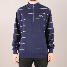 Polar - Polar Striped Neck Zip Crewneck