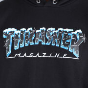 Thrasher - Thrasher Black Ice Hood Sweatshirt