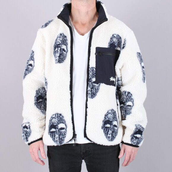 Stüssy - Stüssy Mask Jacquard Sherpa Fleece Jakke