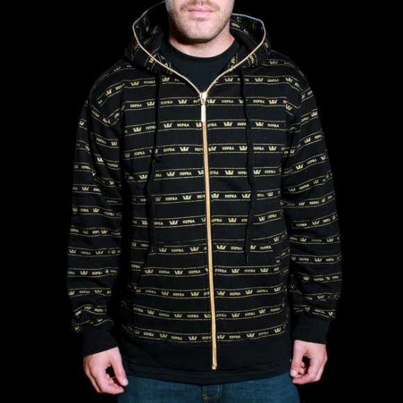 Supra - Supra - Stripe Black Zip Hood