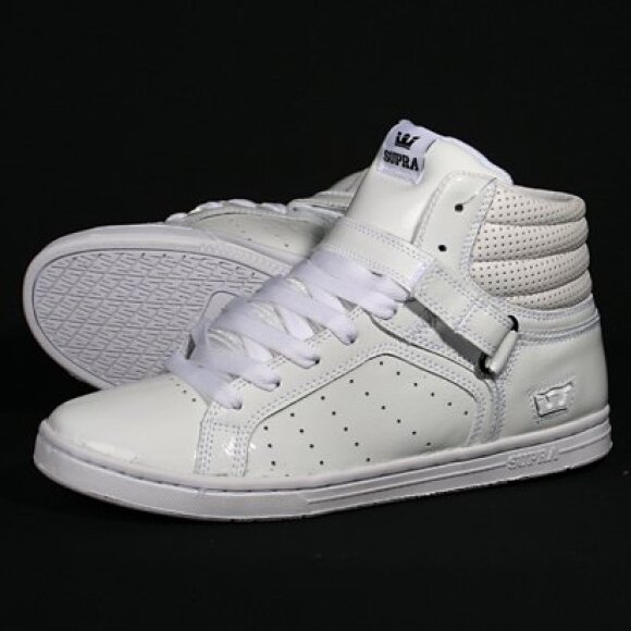Supra - Suprano High (White Shiny Leather) Supra - Suprano High (White Shiny Leather)