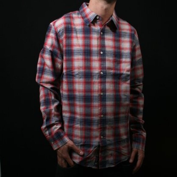 KR3W - Georgic Flannel L/S Shirt (Blue/Red) KR3W - Georgic Flannel L/S Shirt (Blue/Red)
